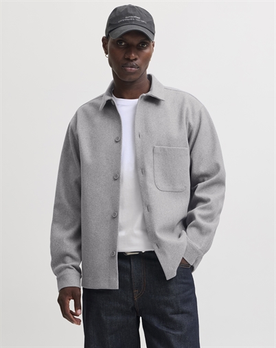 Jack & Jones - JJERegent Overshirt - Light Grey Melange 